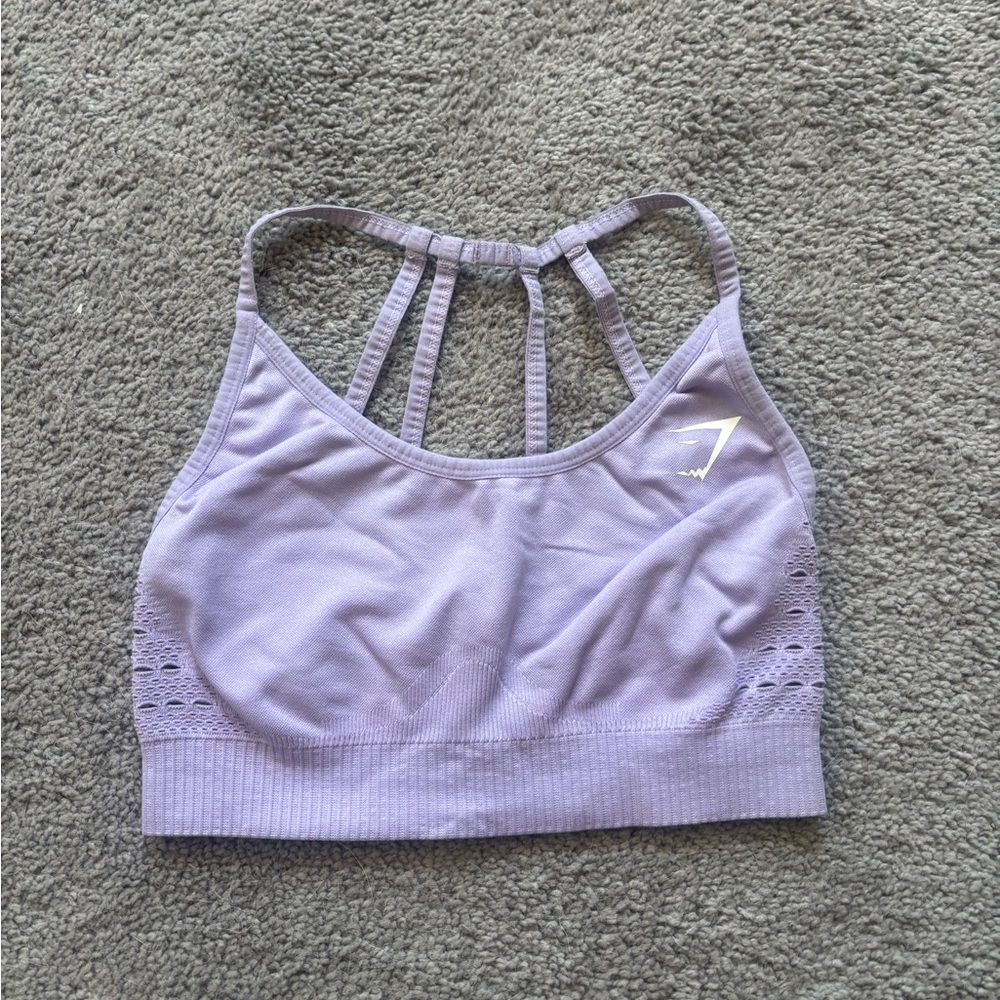 Gymshark Lilac Strappy Sports Bra